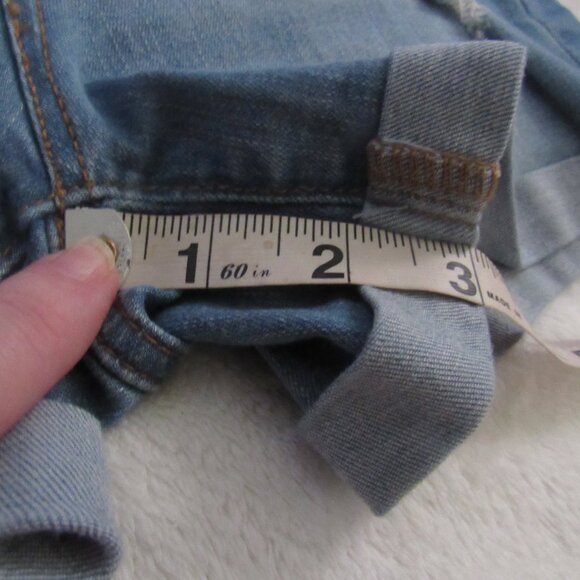 Aeropostale High Waisted Midi Blue Jean Shorts  Size 0  USED - Picture 5 of 6